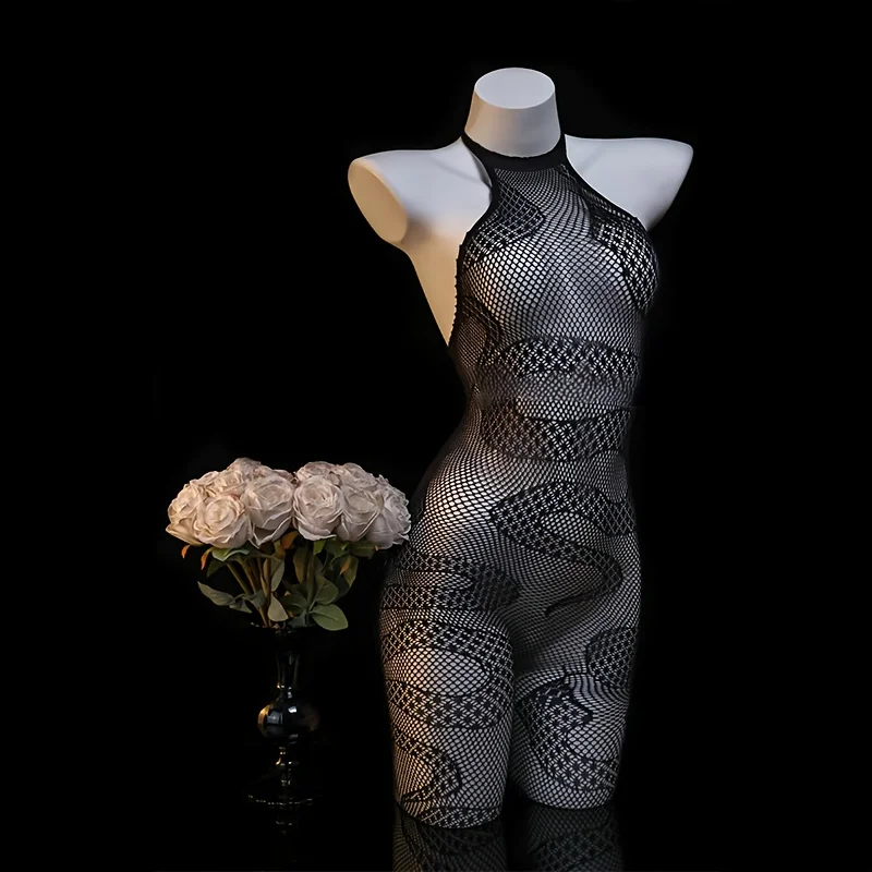 1-Piece Women's Sexy Snakeskin Bodysuit – Suitable for Intimate Moments and Themed Parties; Adult Lingerie and Alluring Attire view 5