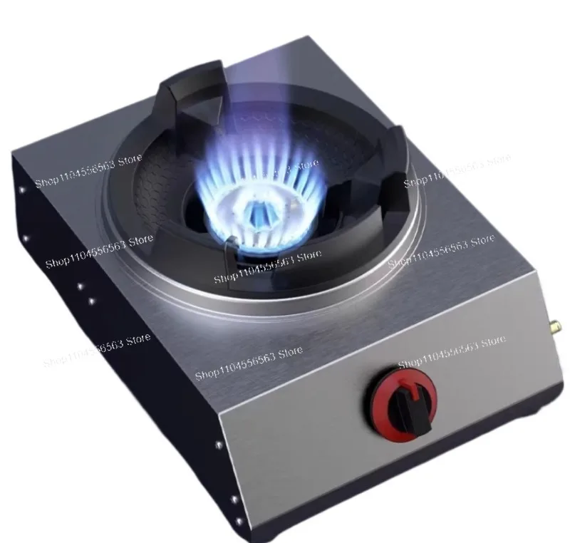 Single Burner Gas Hob Stainless Steel 4-6kW Commercial Gas Stove Cooktop for Home Kitchen