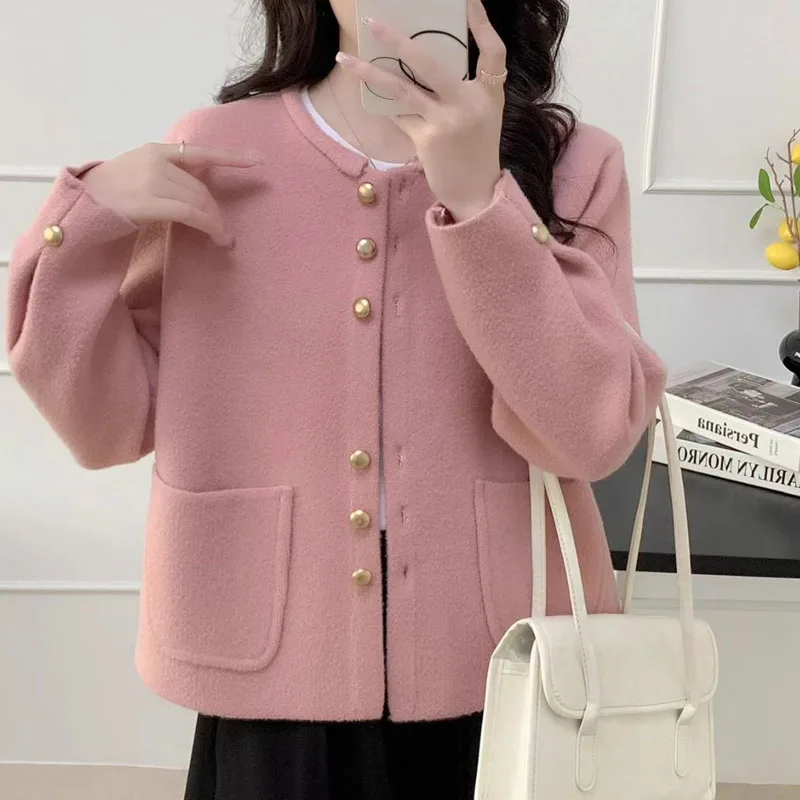 

Women Jackets New Long Sleeve Women Jacket O-Neck White Black Jacket Coat Women Outerwears Jaqueta Feminina Q2178