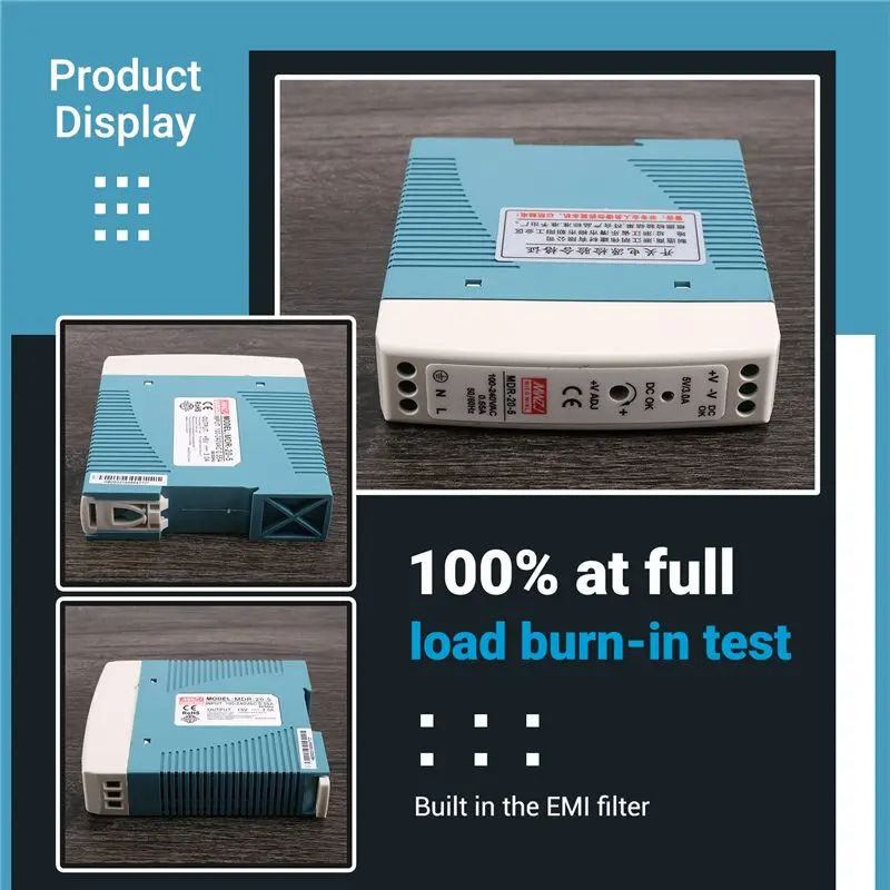[A92P!】 20W Din Rail Power Supply Ac-Dc Driver Voltage Regulator Power Suply 110V 220V