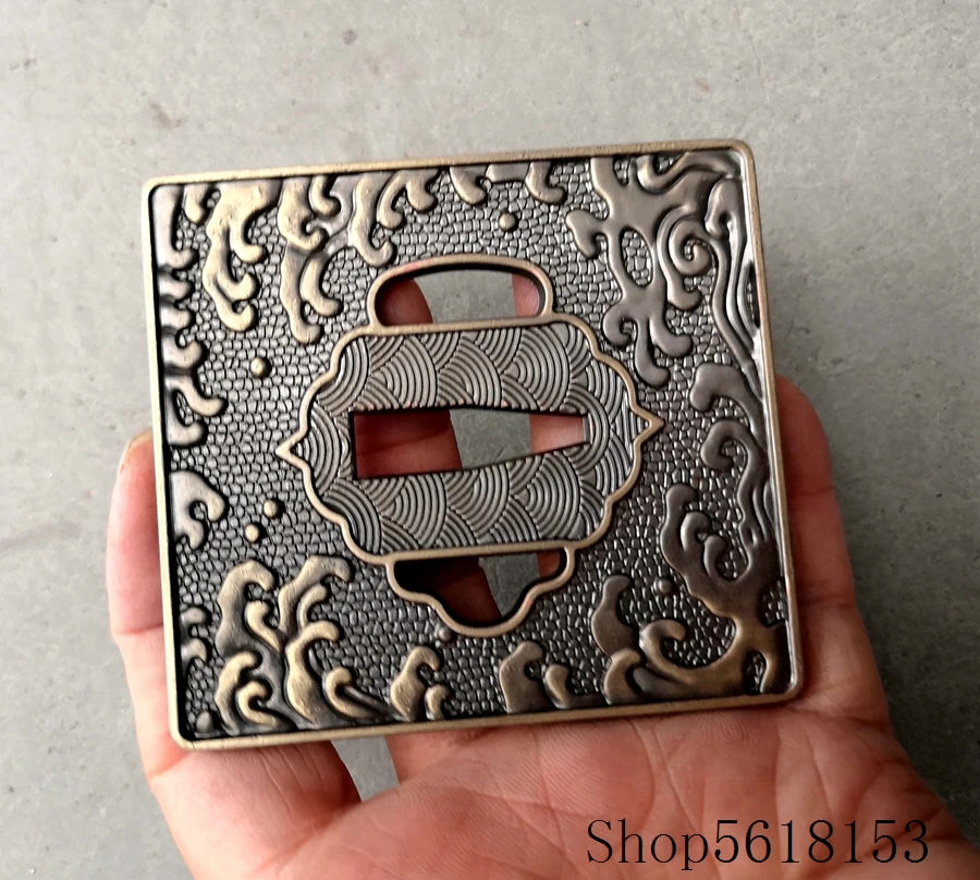 Square spray tsuba fuchi Menuki For Japanese katana wakizashi tanto