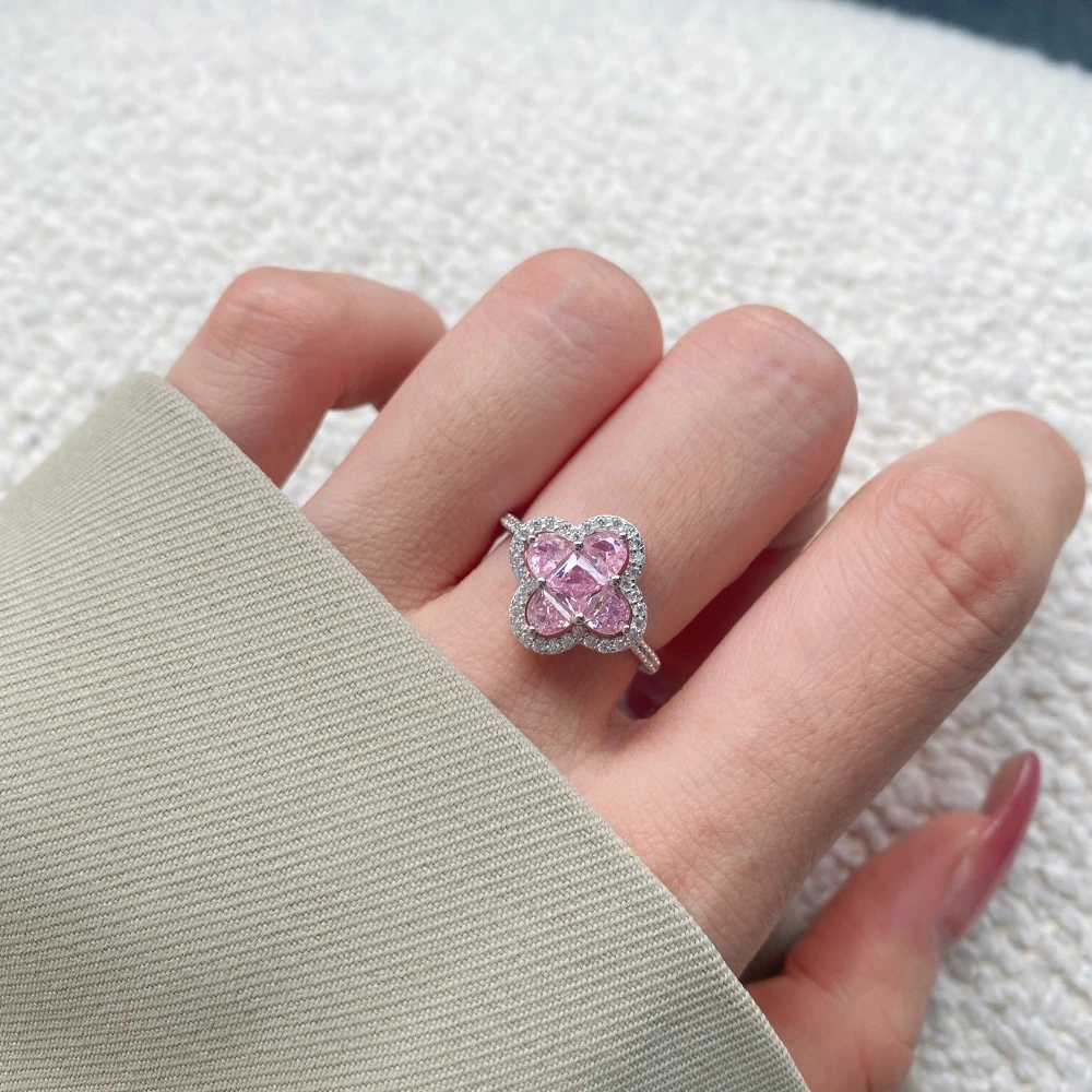 Vinregem Lab Pink Sapphire Gemstone 100% 925 Sterling Silver Fashion Ring for Women Wedding Engagement Fine Jewelry Wholesale