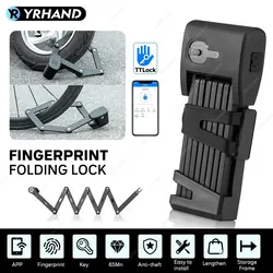 YRHAND Ttlock Unlock Bicycle Foldable Bike Lock Road Fold Lock High Security IP67 Anti-Theft Scooter Electric E-Bike Smart Lock