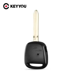 KEYYOU – clé télécommande à 1 bouton, clé de voiture vierge avec lame TOY43 (avec trou léger), pour Toyota, 1 bouton latéral