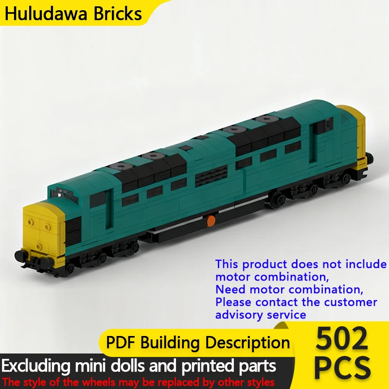 

City Car Model MOC Building Bricks Class 55 Diesel Locomotive Train Modular Technology Children Holiday Gifts Assemble Toys Suit