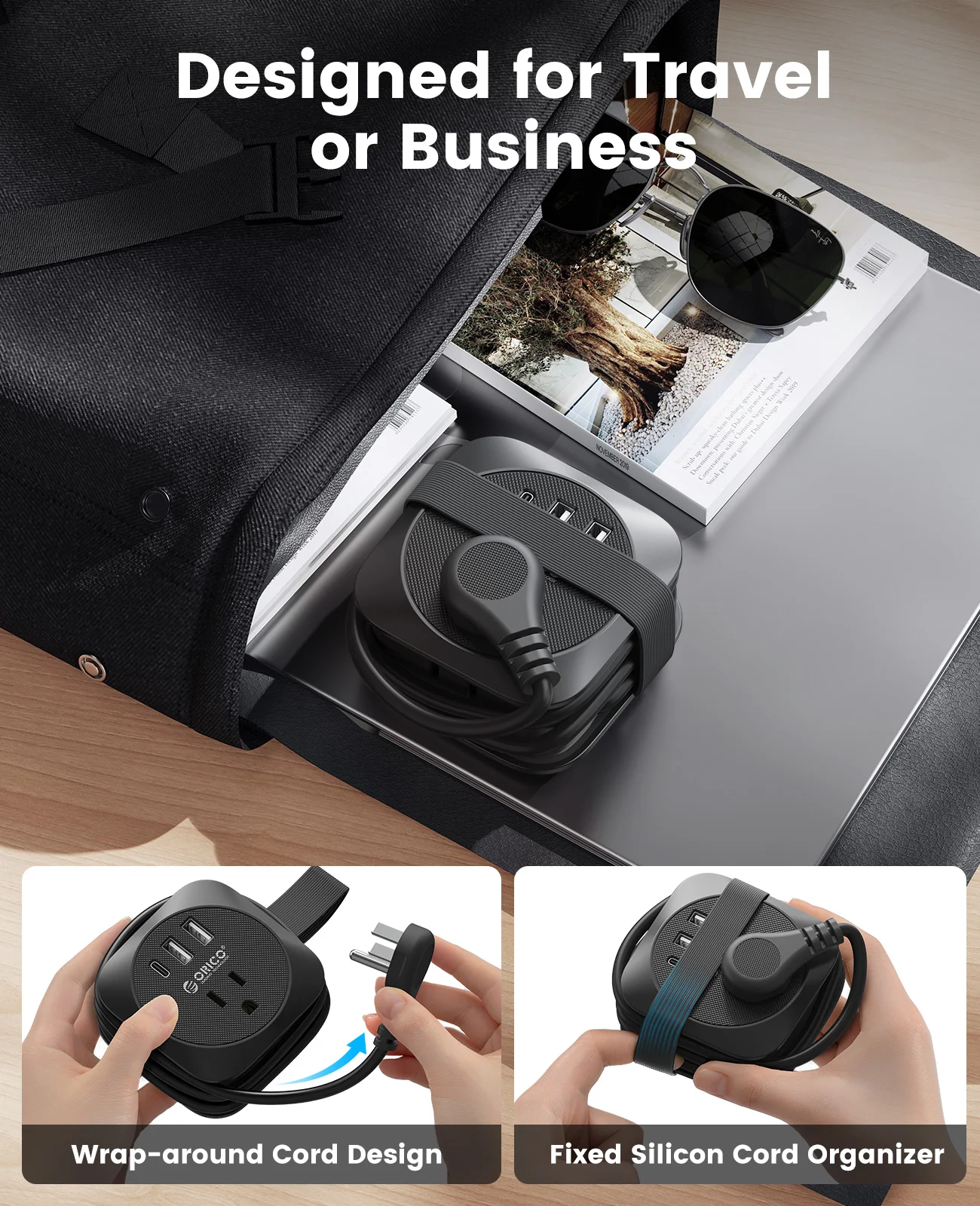 ORICO Điện Dây Ổ Cắm Điện Thông Minh Mở Rộng Dải Công Suất Cho Nhà 2AC 4USB Cổng Hoa Kỳ Ổ Cắm Điện