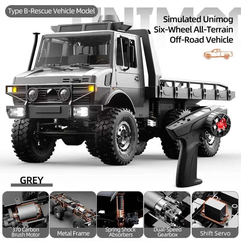 

2.4g Rc Crawler 6wd Unimog Rc Truck 1:18 Proportional Control Mechanical Shifting Jjrc Rc Vehicle Simulated Model Toys Cars