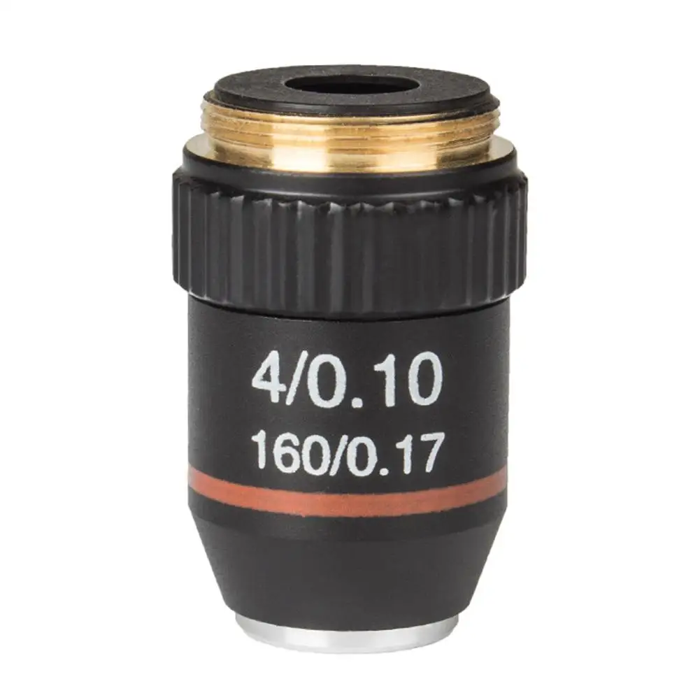 195 Achromatic Objective Lens 4X 20X 40X 60X 100X Oil For Biological Microscope RMS 20.2mm Thread Optical Glass Part