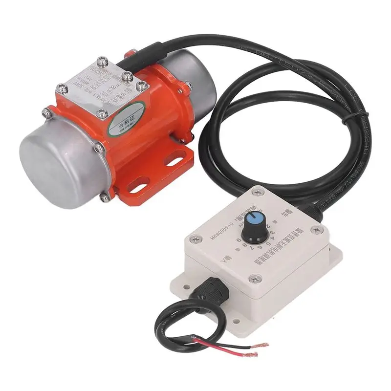 MALL 30W Concrete Vibrator, 4000RPM Electric Vibrating Motor with Speed Controller & Adjustable Exciting Force DC 24V
