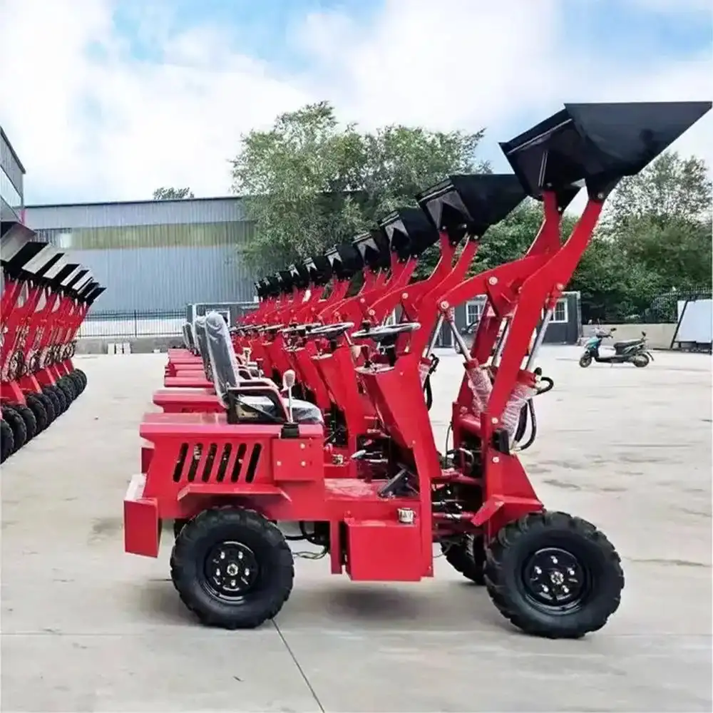 CE Murah Mini Front End Loader Mini Teleskopik 4 Roda Listrik Loader Kecil 400Kg 600Kg Diskon Besar