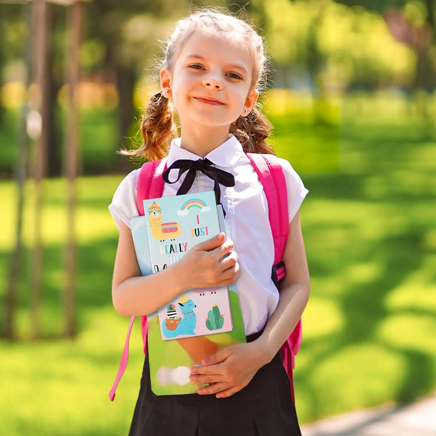 Ich Liebe Lamas - Selbstklebende Notizzettel-Set 550 Blatt, Niedliche Cartoon-Alpaka-Tier-Trennblätter Memo-Pads Schul- und Bürogeschenk – Detail 5
