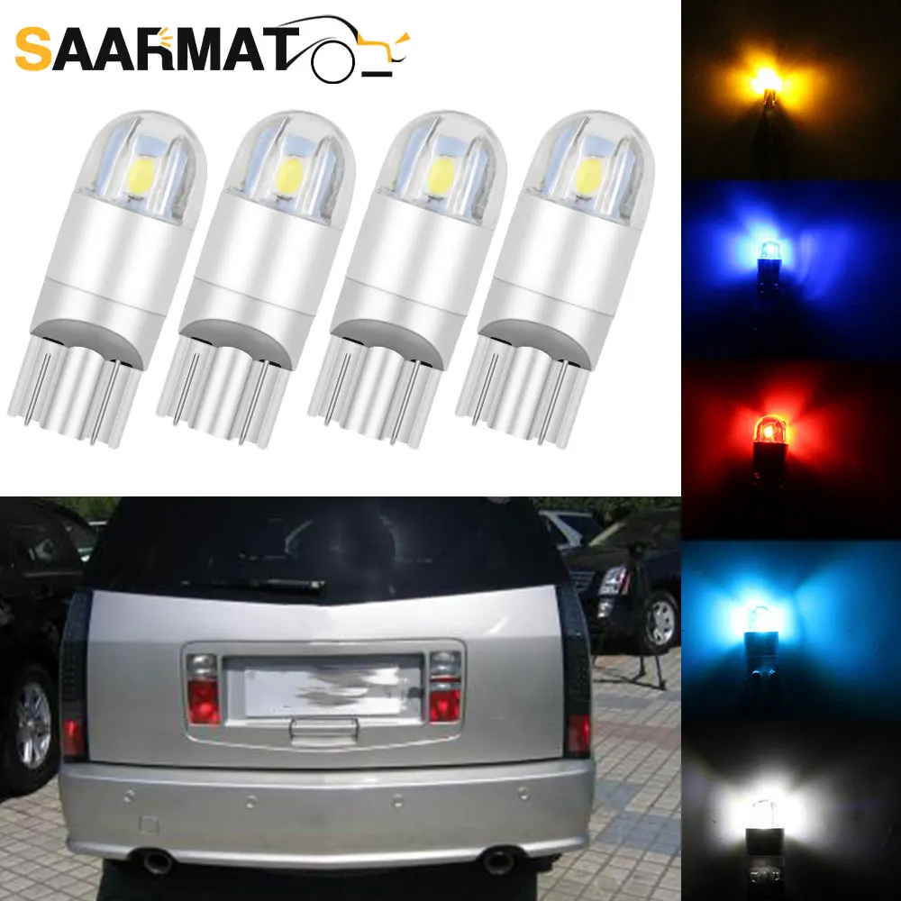 4Pcs Car Interior LED Lamp T10 W5W Parking Light  Signal Bulbs for Cadillac CTS XLR SRX STS DTS ATS ELR XTS Seville Escalade ESV