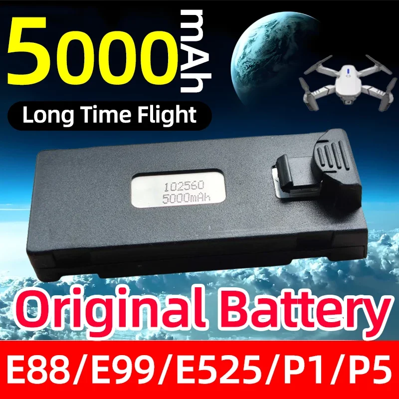 Original 5000mAh E88 Battery 3.7V Li-po Battery For RC Drone E88 E88PRO E525 E99 P1 K3 P10 A13 S98 RC Quadcopter Parts Battery