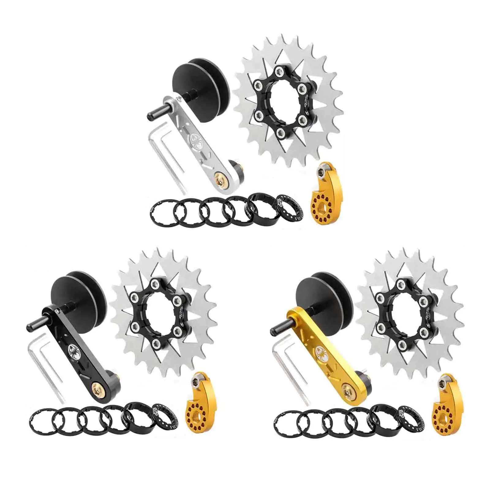 Bike Single Speed Conversion Set 22T Flywheel Durable Bike Chain Stabilizer