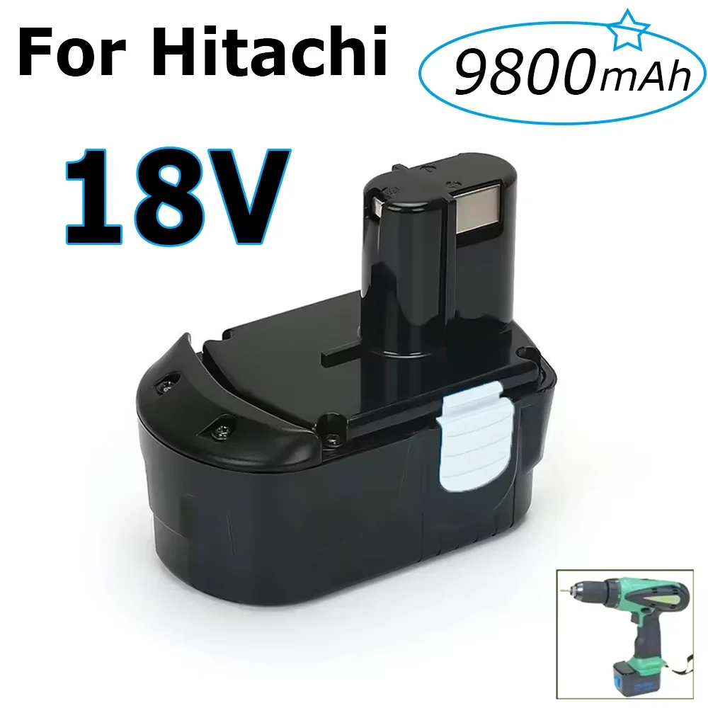 18V Replacement Rechargeable Battery for Hitachi BCL1815 BCL1830 EBM1815 EBM1830 DS18DL DH18DL C18DL DV18DL 9800mAh NI-CD