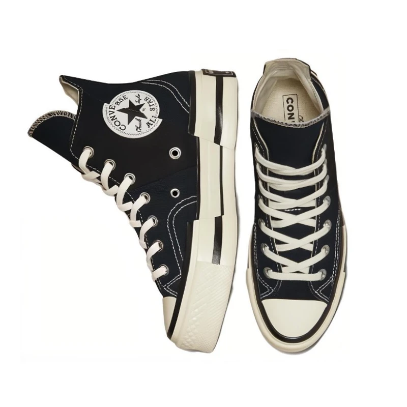 Converse chuck taylor all star 70 hi plus lona preto branco das mulheres dos homens sapatos casuais altos respirável esportes tênis de skate