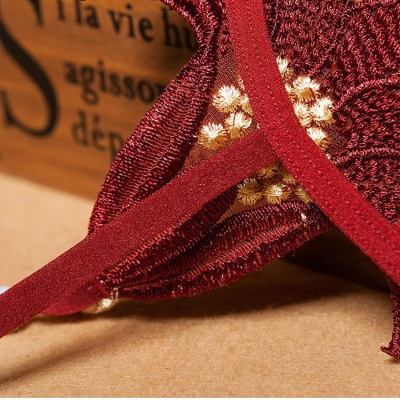 ملابس داخلية مثيرة مثيرة مجوفة ملابس داخلية مثيرة لؤلؤية منخفضة الخصر ثونغ G-سلاسل زهرة ملابس داخلية نسائية غريبة زي جنسي شفاف #3