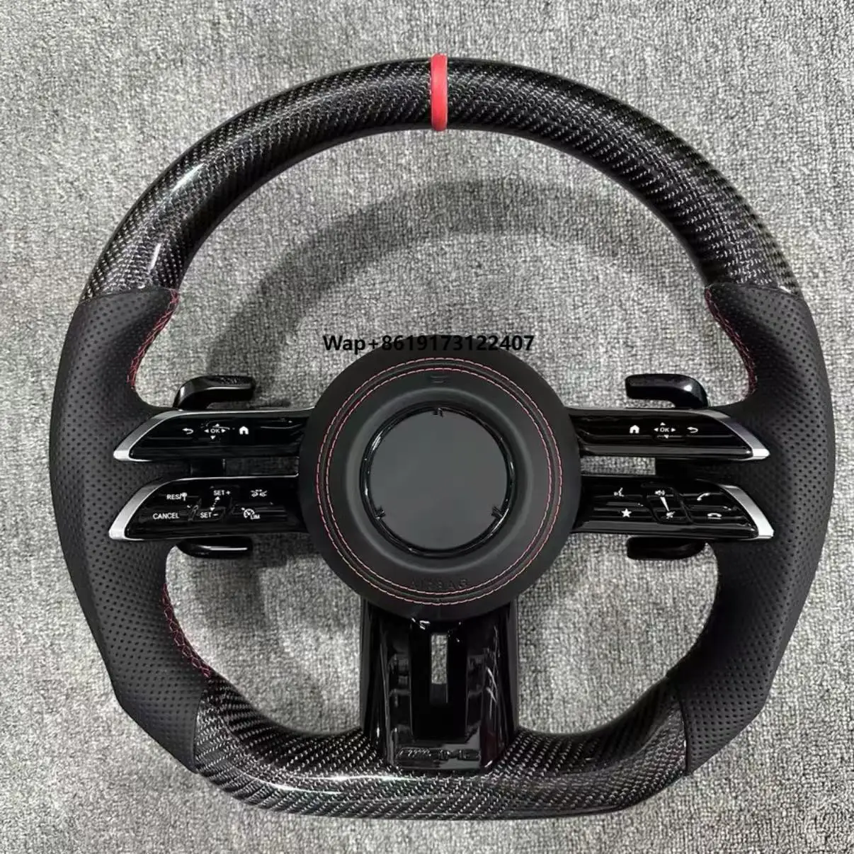 

Car Carbon Fiber Steering Wheel Dragonfly Leather for W205 W214 W213 W118 W222 S550 X156 C63 Paddle Shifters