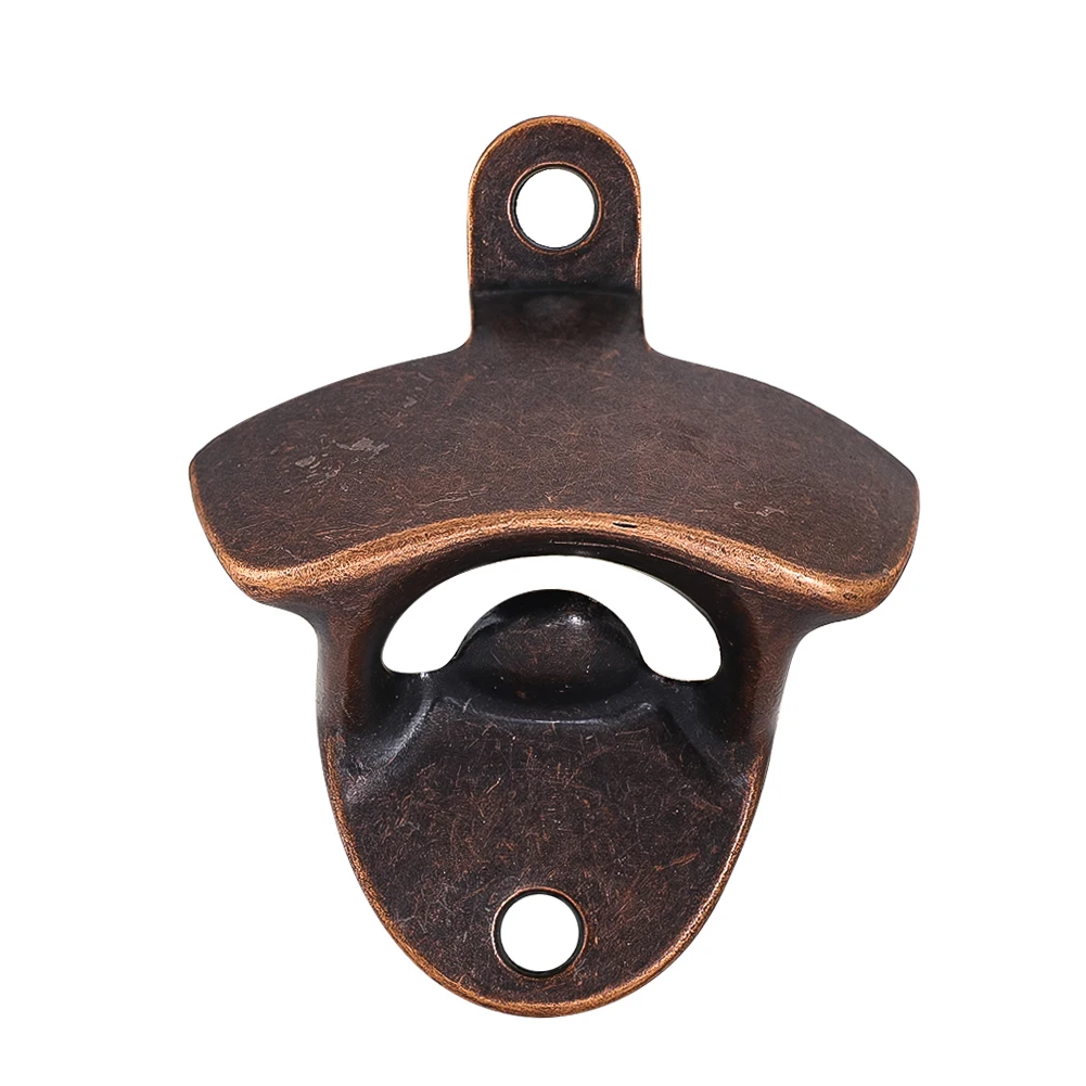 Retro Metal Bottle Opener  Vintage Bronze Space Saving Wall Mounted Easy Install Beer Cap Remover Industrial Bar Kitchen Decor