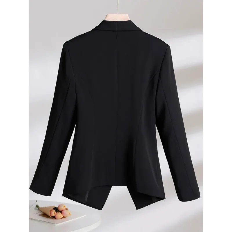 Fashion White Black Khaki Solid Ladies Blazer Women Female Business Work Wear Long Sleeve Formal Jacket Coat For Spring Autumn