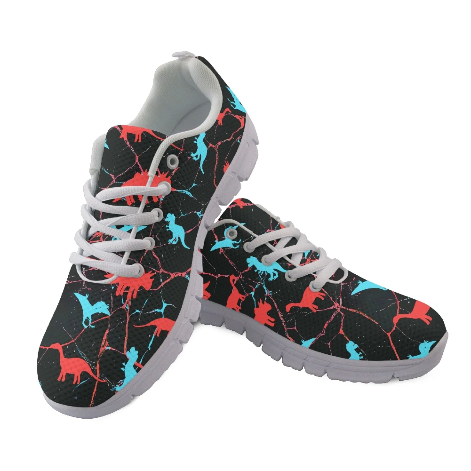 Coloranimal Blue Dinosaur Fashion 2026 Athletic Sport Shoes Mens Lace Up Athletic Trainers Lace-up Running Shoes for Womens