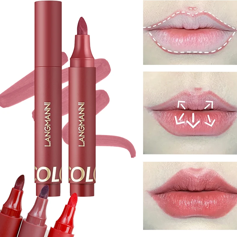 Nude Lip Liner Liquid Lipstick Matte Lipgloss Lasting antiaderente Cup moisturizing Waterproof Liptint Pen Easy Wear matita Lipliner