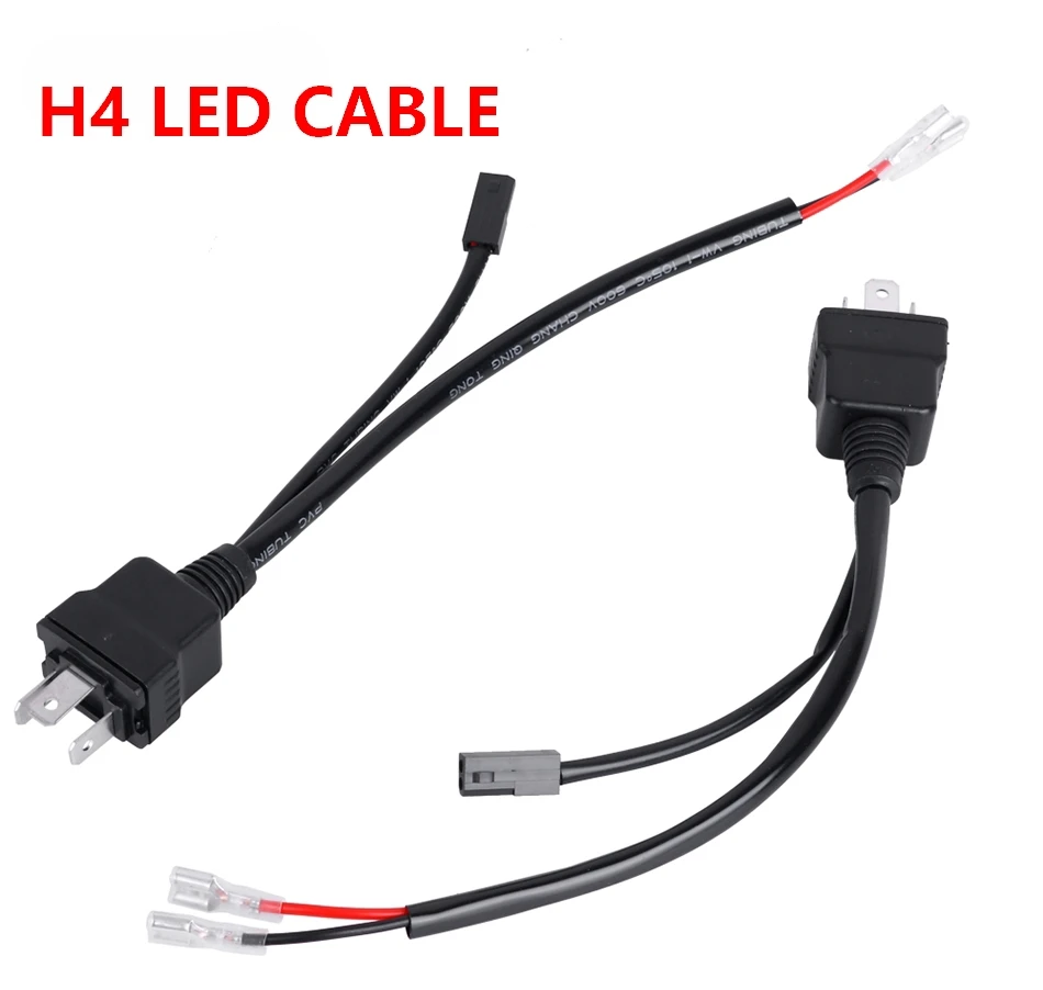 

2Pcs H4 9003 HB2 LED Wiring Cable 35W 55W For H4 Bi LED Headlights Projector Lens Harness Adaptor Car Accessories