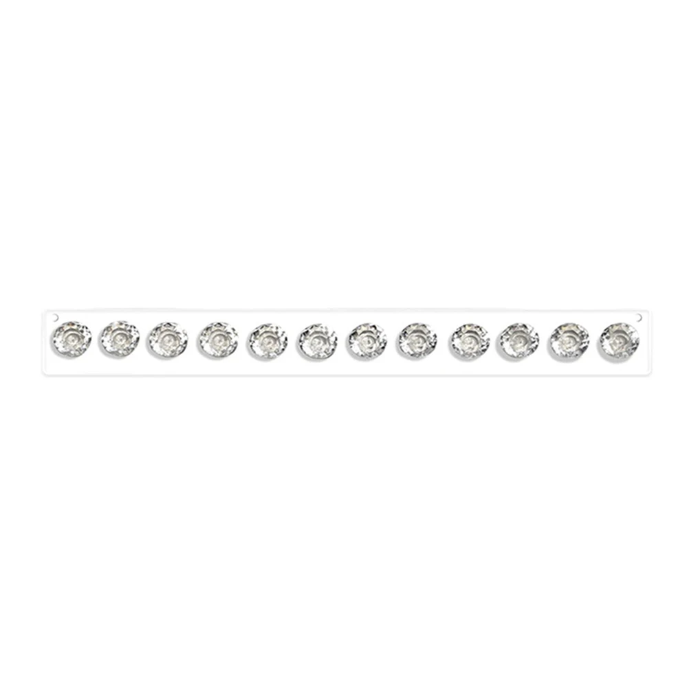 

12pcs Acrylic Necklace Holder Wall Mounted Jewelry Organizer Transparent Hanging Rack Smooth Surface Display Stand for Women