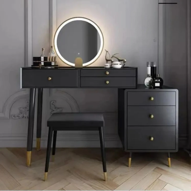 

Зеркальный шкаф, туалетный столик для макияжа, комоды, деревянные комоды для спальни, прикроватный держатель, трюки, роскошная скандинавская мебель для хранения