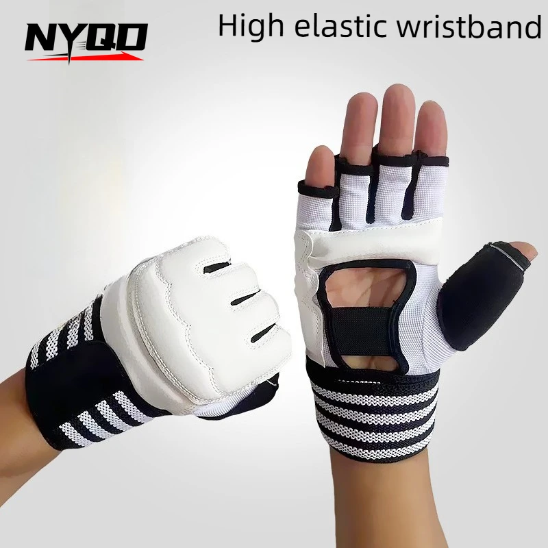 

Боксерские перчатки, боксерские перчатки без пальцев, перчатки для спаррингов для взрослых и детей, защитные перчатки для тхэквондо для мужчин и женщин