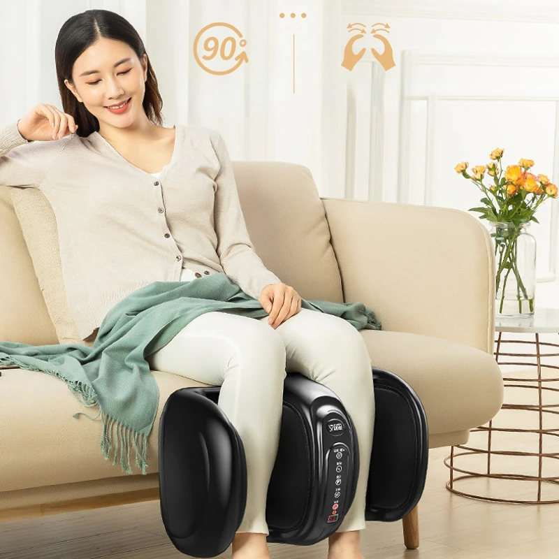 

Air Bag Heating Massage Foot Therapy Machine Shiatsu Calf Leg Massager with Remote Control for Ultimate Relaxation