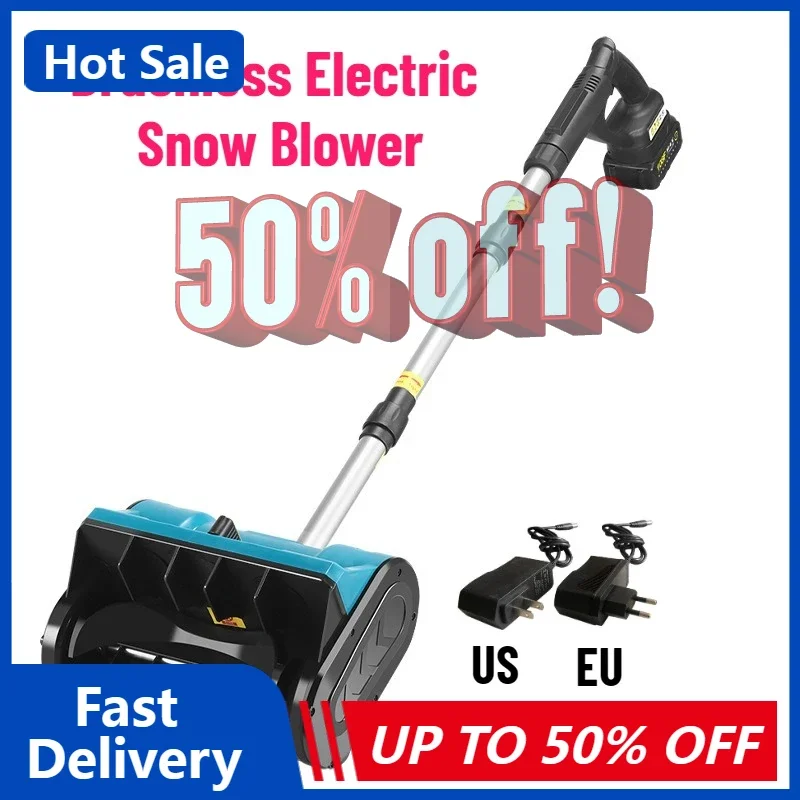 

【Fast Delivery】Brushless Electric Snow Blower Foldable Hand Push Snow Thrower For Road Driveway Yard