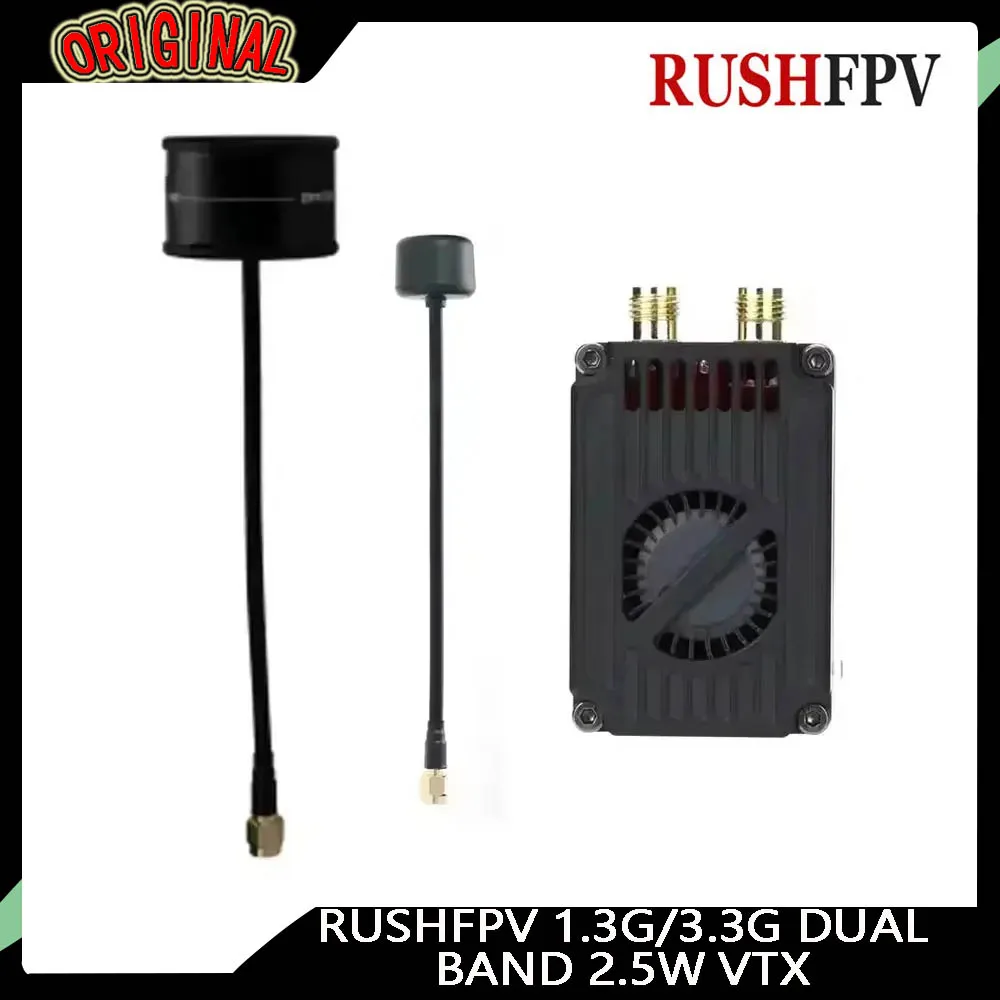 

RUSHFPV 1.3G/3.3G DUAL BAND 2.5W VTX High Power Video Audio Transmitter Module with SMA Antenna for Long Range FPV Drone VTX