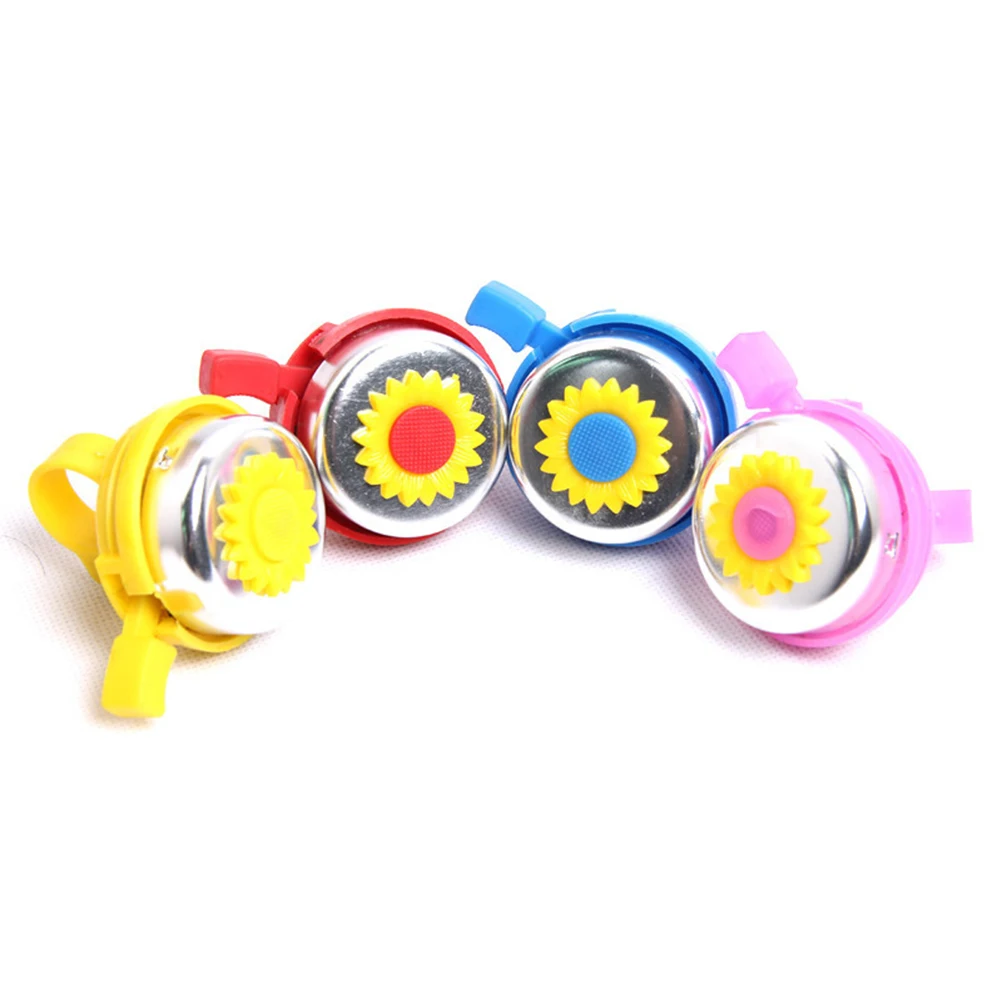 

Cute Sunflower Bike Bell for Kids Lightweight Easy Install Clear Sound Folding Cruiser H 2 5cm R om Color