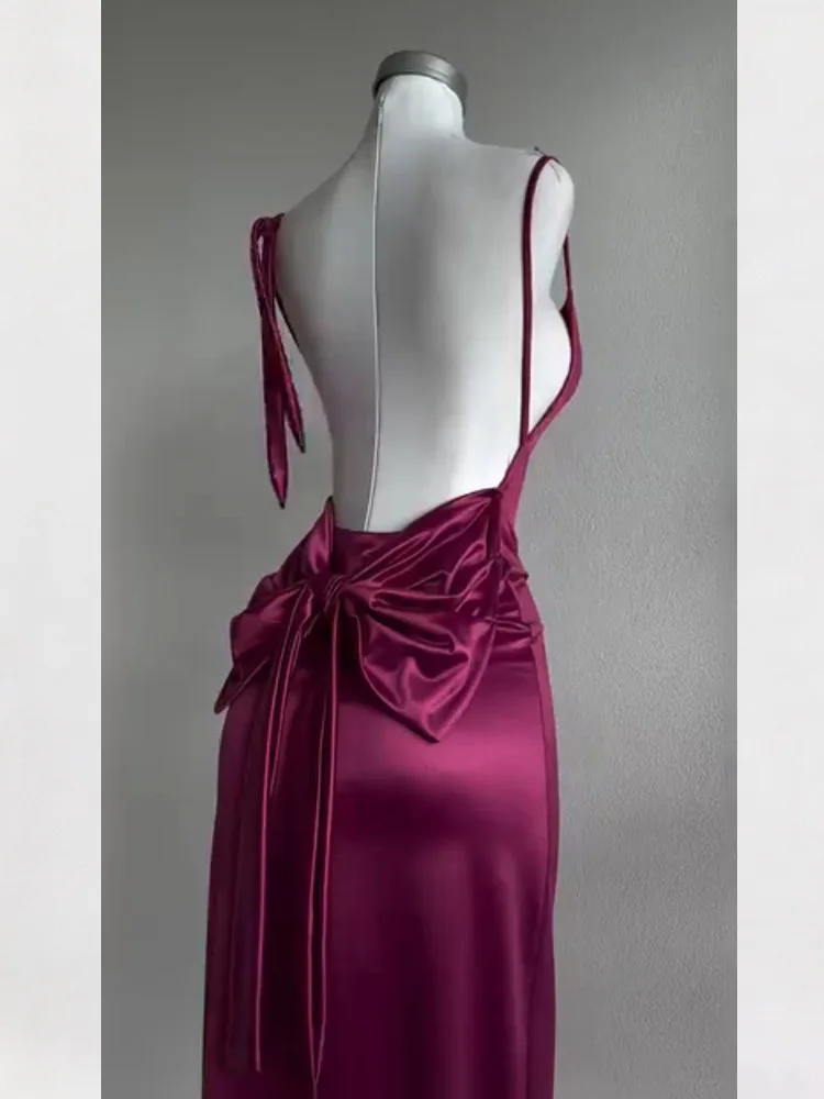 New Backless Sleeveless Summer Bandage Dress Elegant Chic Evening Party Dresses Fashion Sexy Long Strap Dress Club Robe