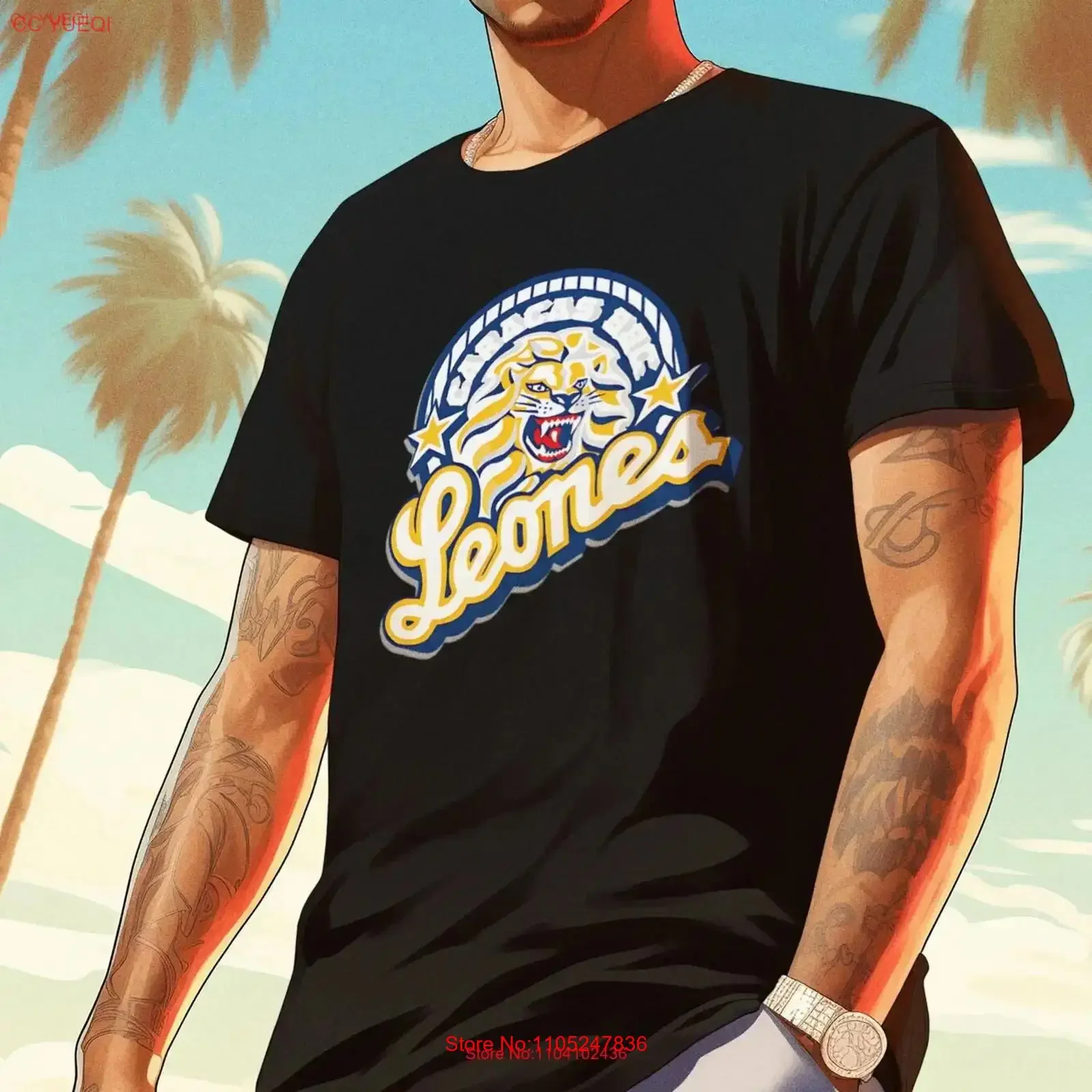 Camiseta Leones del Caracas de Venezuela, con logo vintage, estilo casual, lavada, elegante, para uso diario, ropa de diseñador.