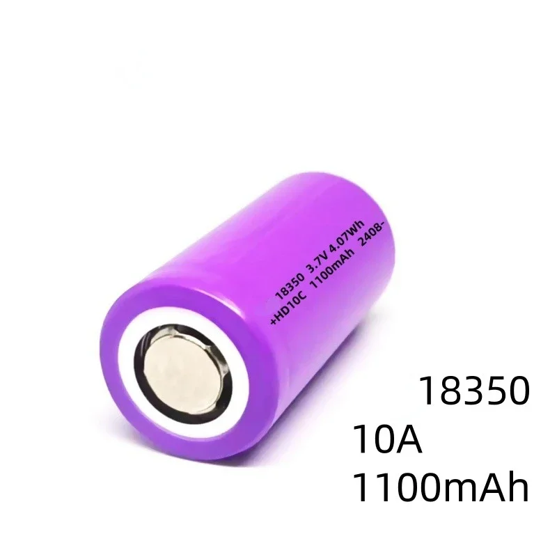 고속 18350 멀티 용량 전원 셀 리튬 배터리, 무화기 리모컨 전자 장치에 적합, 3.7V, 1100mAh