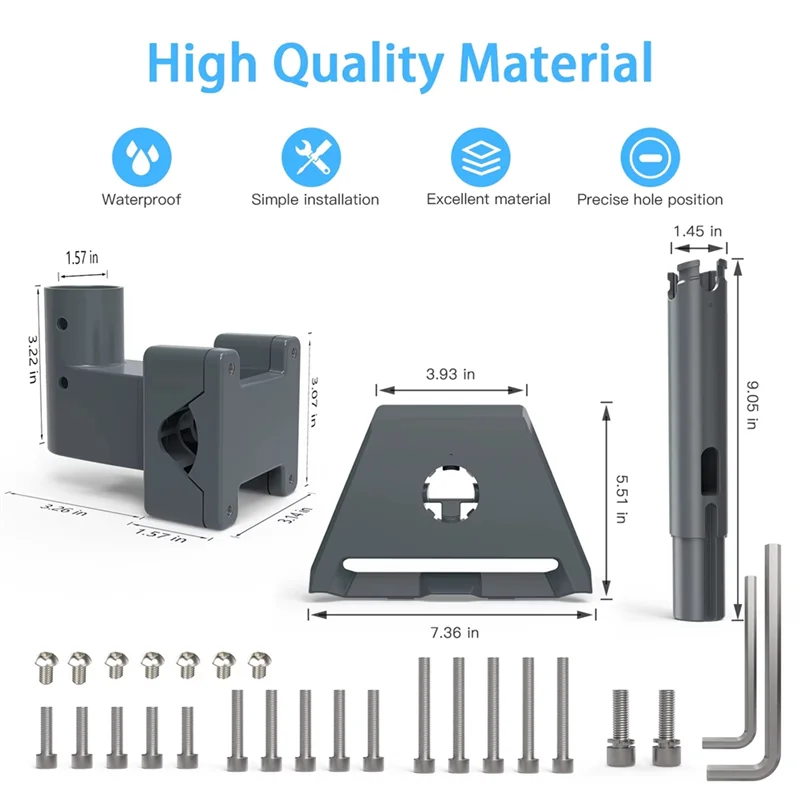 -MEOF لـ Starlink Gen 3 RV Ladder Mount 360 °   رف تثبيت قابل للتعديل لمحول أنبوب نطاق ملحقات التثبيت Starlink V3