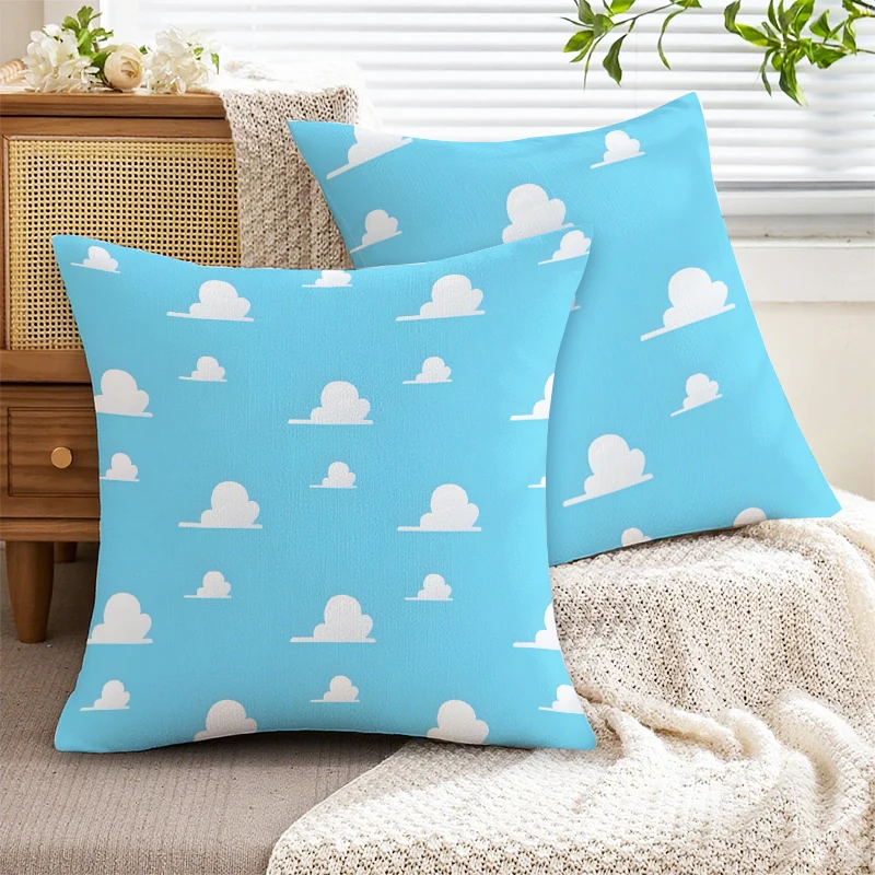 Poszewka na poduszkę Blue Cloud Minimalistyczny wzór Dekoracyjna poduszka na sofę do sypialni Dekoracja domu Prezent
