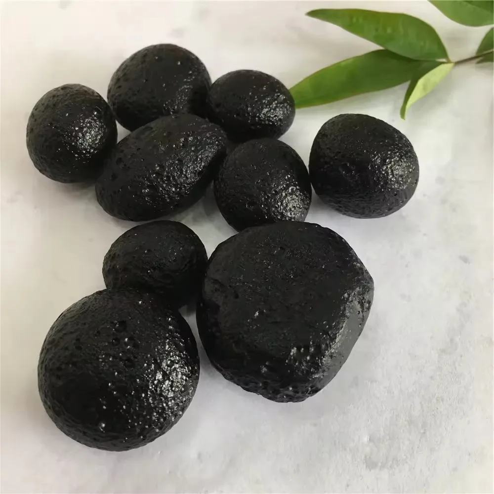 

Natural Black Meteorite Mineral Specimens Aerolite Tektite Reiki Healing Crystal Stone Crafts Home Decoration