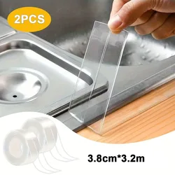 1/2 Rolls Waterproof Transparent PVC Self-adhesive Tape Bathroom Wall Tapes Toilets Strips Sink Edge and Kitchen Sealing Strips
