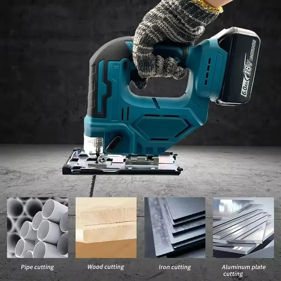 DJV182Z 340W Brushless จิ๊กซอว์ไฟฟ้า JIG ใบเลื่อยไร้สาย Barrel Handle จิ๊กซอว์แบบพกพา Carpenter เครื่องมือ Fit Makita