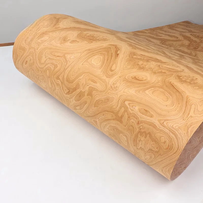 Elm Tree Lump Furniture High-end Veneer Home Wall Panel Decoration Wood veneer Declength 2.5 meters width 58 cm thickness 0.3mm