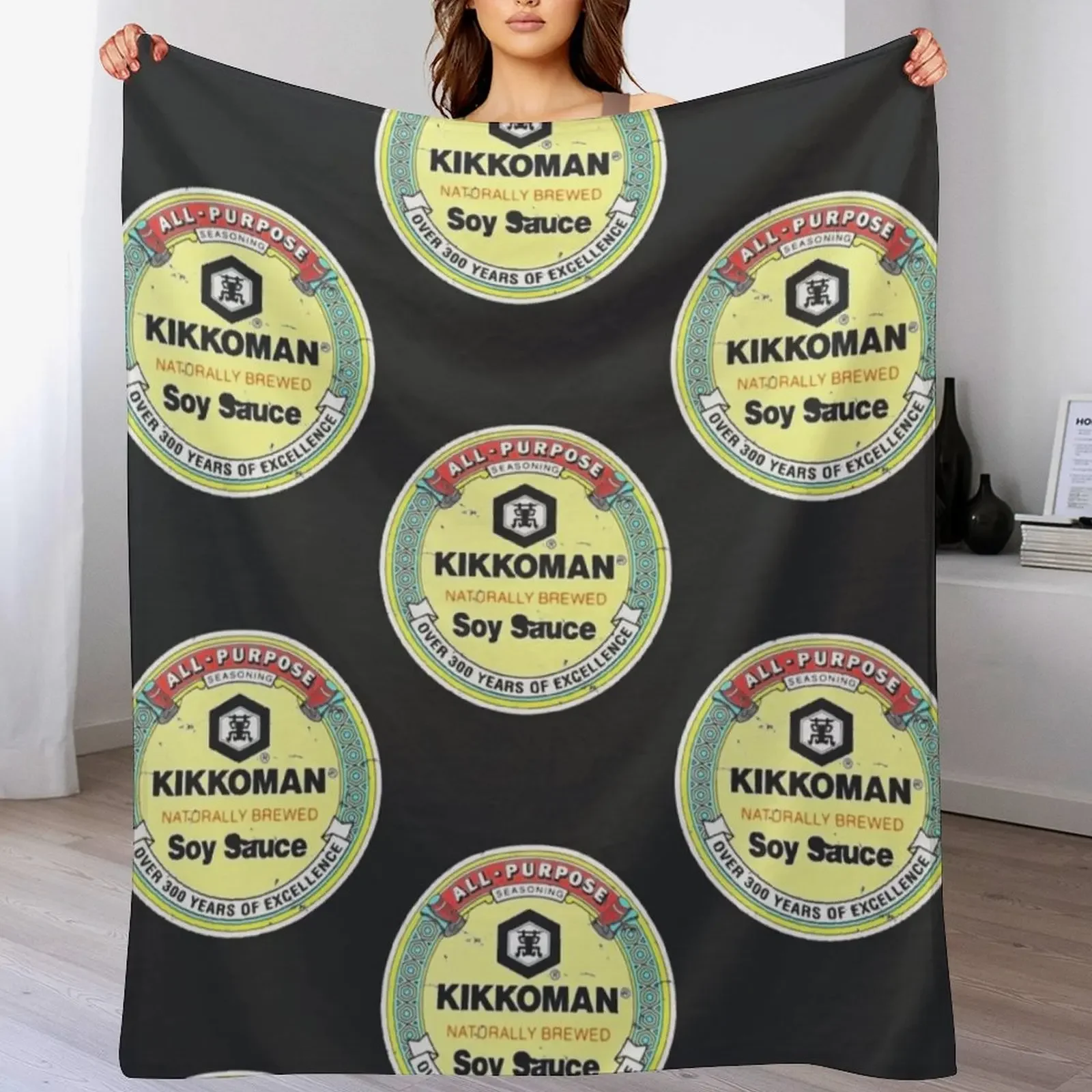 

Soy Sauce, Soy Sauce Throw Blanket Extra Large Throw anime Tourist Fashion Sofas Blankets