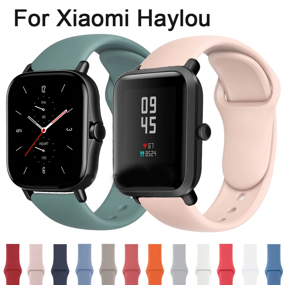 Silicone Strap For xiaomi Haylou Solar LS05 GST RT2 Smart Watch Band Sport Belts For Haylou RS4 Plus RT2 LS10/LS02/RT/RS3 Correa