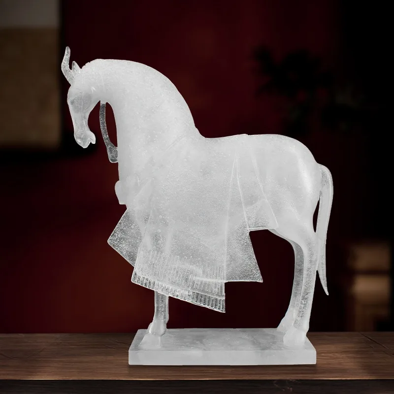 Ancient glazed unicorn home decoration, new Chinese desktop ornaments, TV cabinet wine cabinet crafts