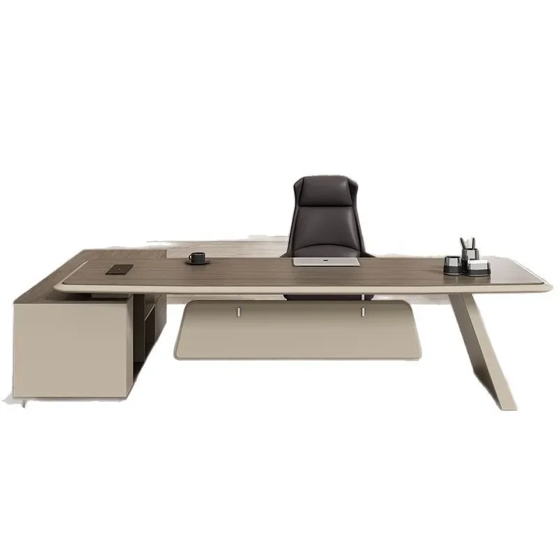 

Boss Table Simple Modern Class Creative Office and Chair Combination President Manager Supervisor Desk