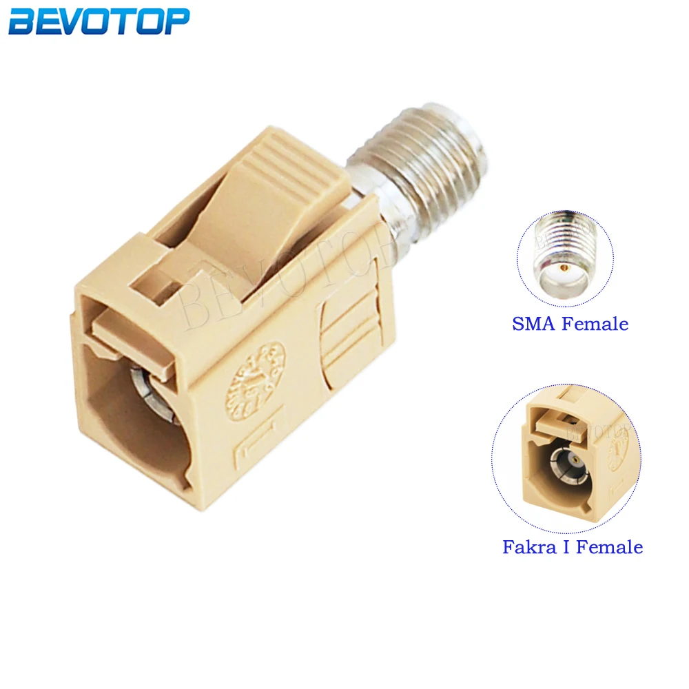 

2PCS/Lot SMA Female to Fakra I Female Jack Connector Straight SMA to Fakra Adapter High-Quality 50 Ohm RF Adaptor