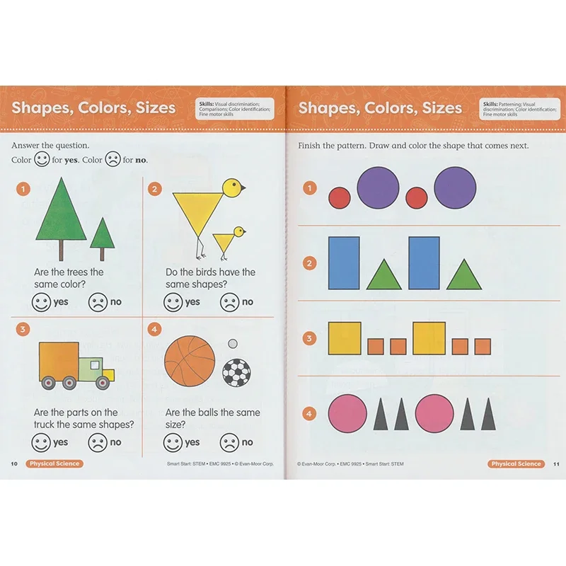 Evan-Moor Smart Start STEM، الصف Pre-K، الذين تتراوح أعمارهم بين 3 4 5 6، الكتاب الإنجليزي 9781629385396 #4