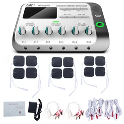 Body Massager 6 Output Channel Physiotherapy TENS Electric Muscle Stimulator Relax Electroacupuncture Patch Massage Machine NEW